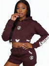 Women’s Reflective Crop Hoodie Set