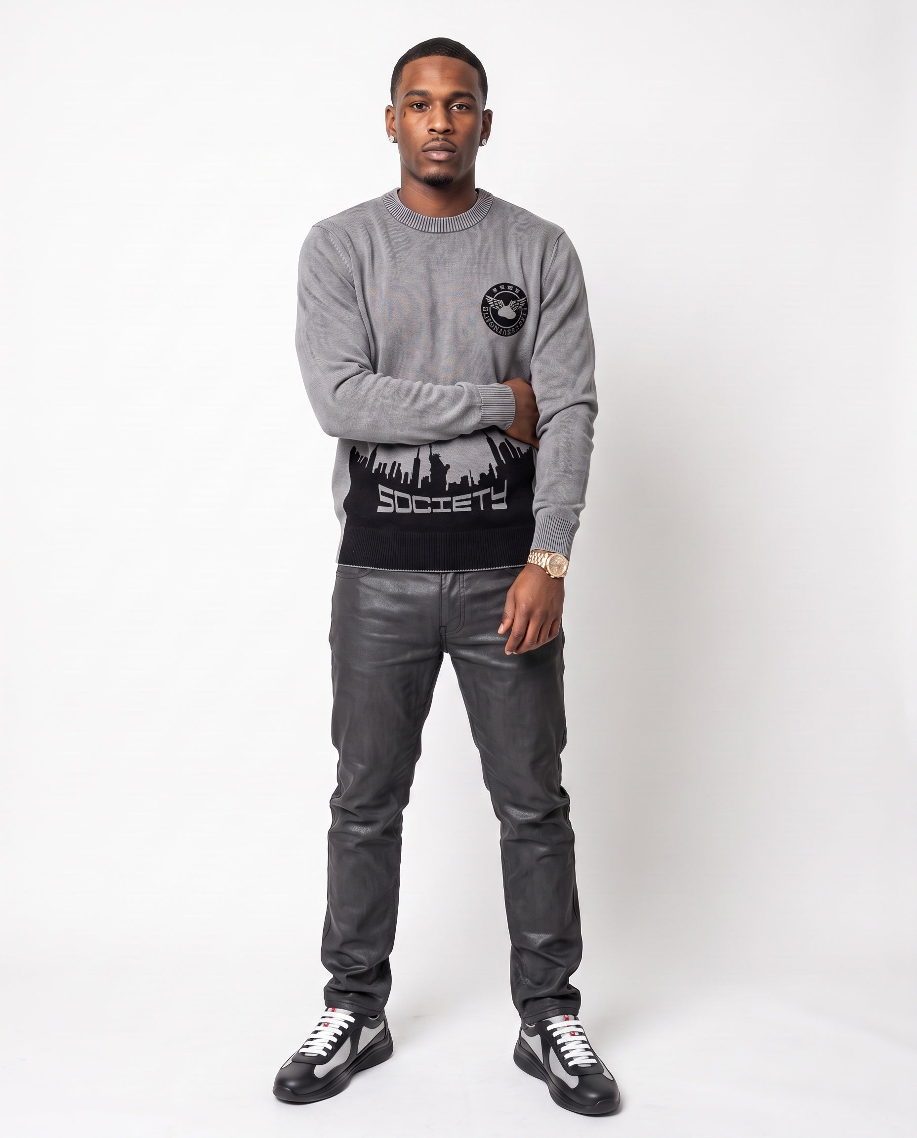 iLLionaire Mineral Wash Oversized Sweater