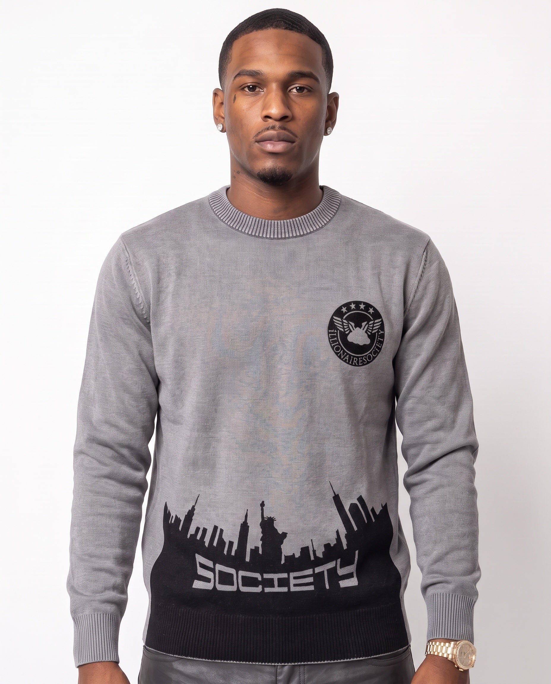 iLLionaire Mineral Wash Oversized Sweater
