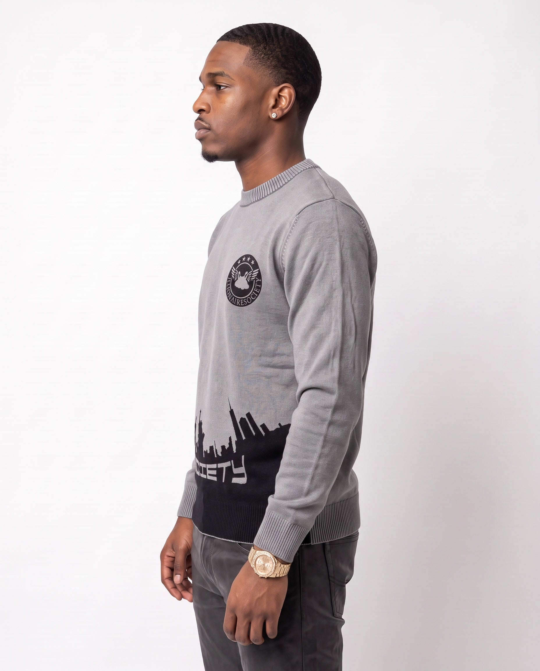 iLLionaire Mineral Wash Oversized Sweater